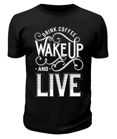 Футболка черная Wake up