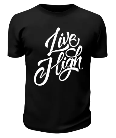 Футболка черная Live high