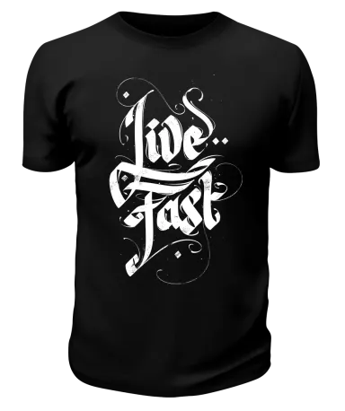 Футболка черная Live fast