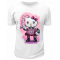 Футболка белая  Hello Kitty, панк