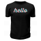 Черная футболка Hello