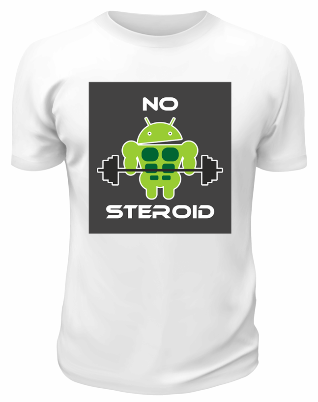 Футболка белая No steroid