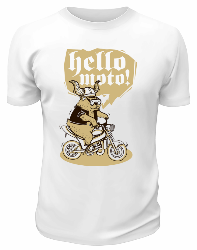 Футболка белая  Hello Moto