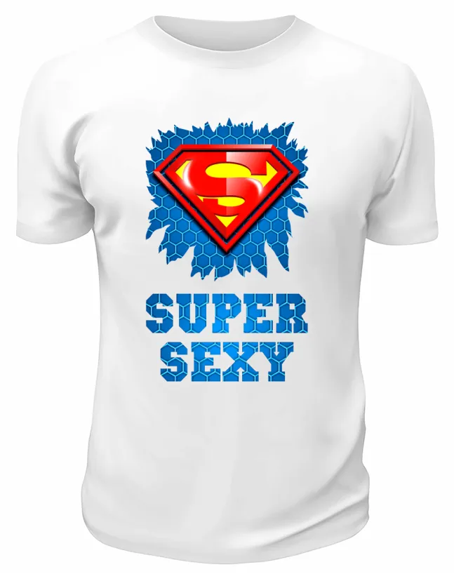 Футболка белая  Super sexy