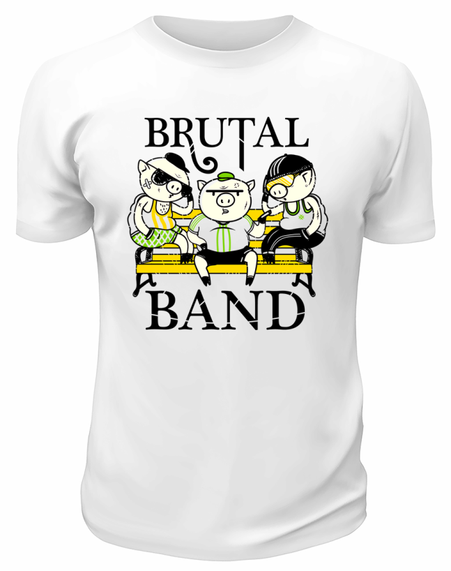 Футболка белая  Brutal Band