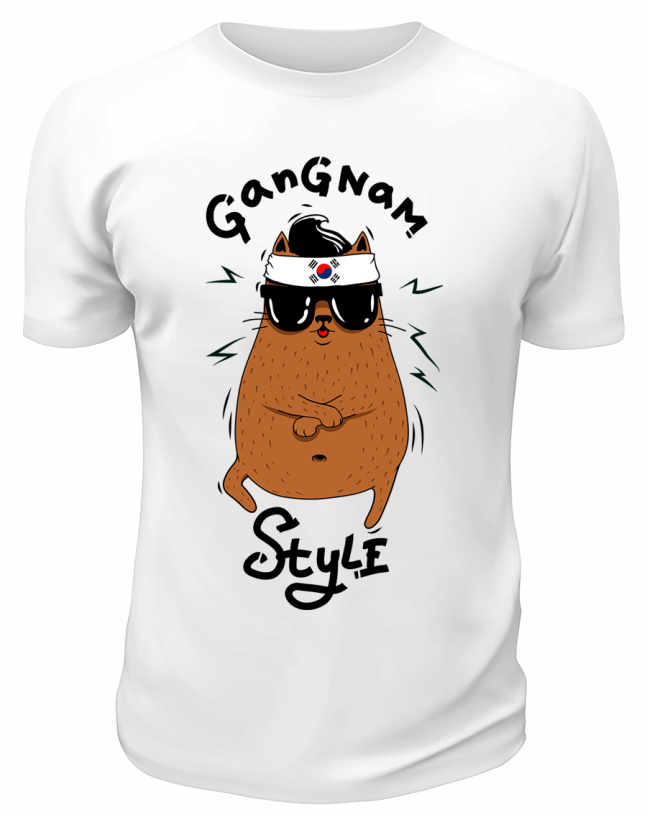 Футболка белая  Gangnam Style