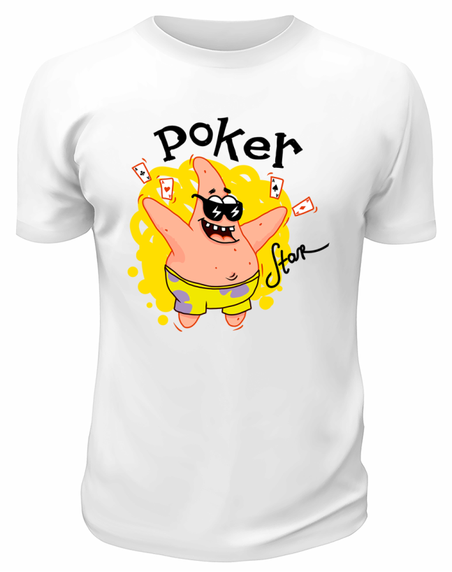 Футболка белая  Poker