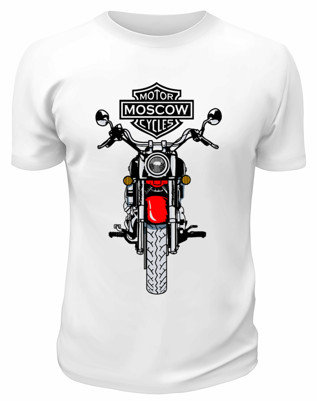 Футболка белая  Motor Cicles