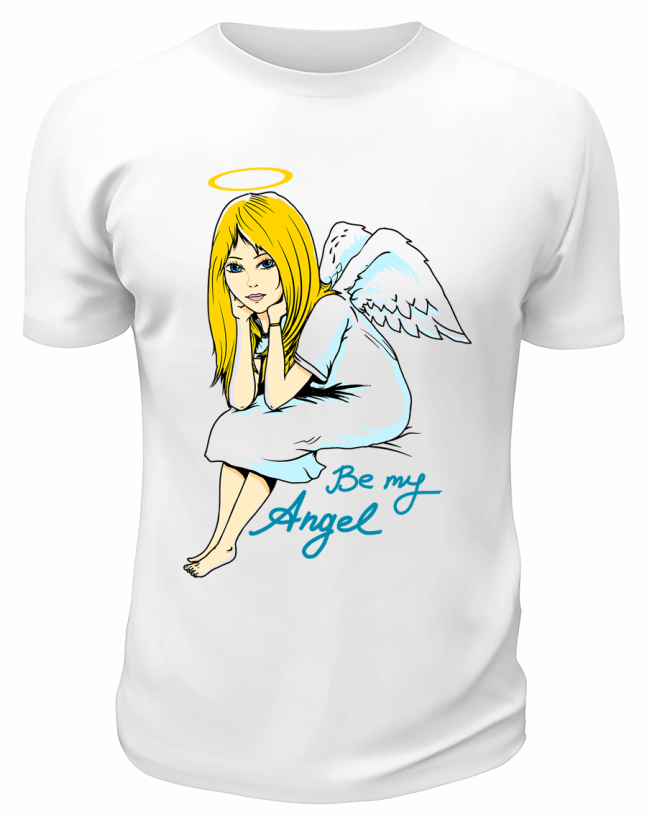 Футболка белая  Be my angel
