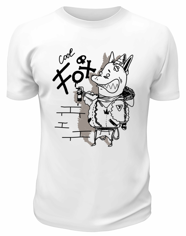 Футболка белая  Cool Fox