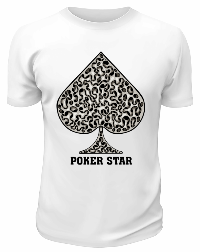 Футболка белая  Poker Star