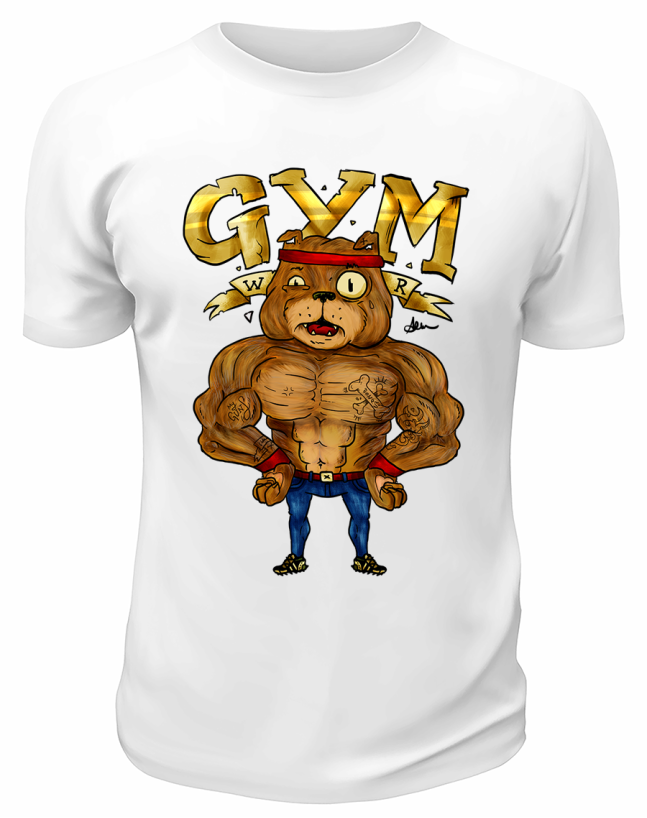 Футболка белая  Gym