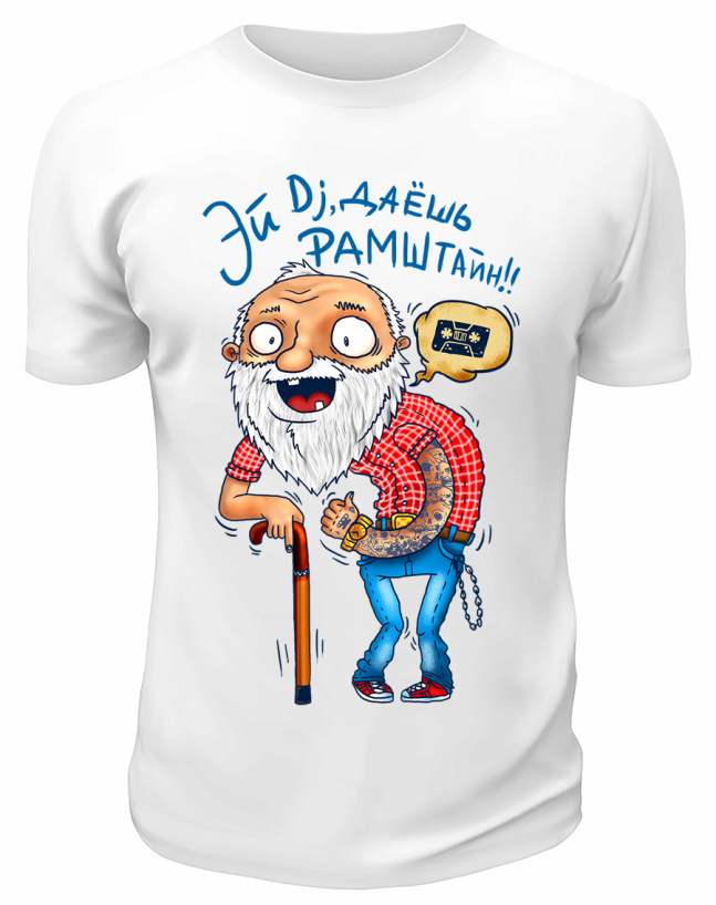Футболка белая  Даёшь Рамштайн