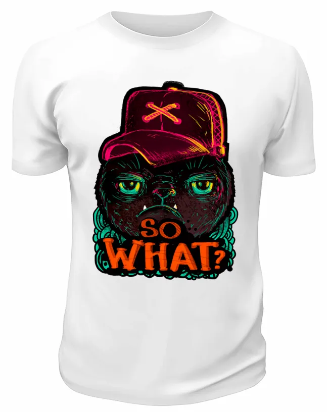 Футболка белая  So what