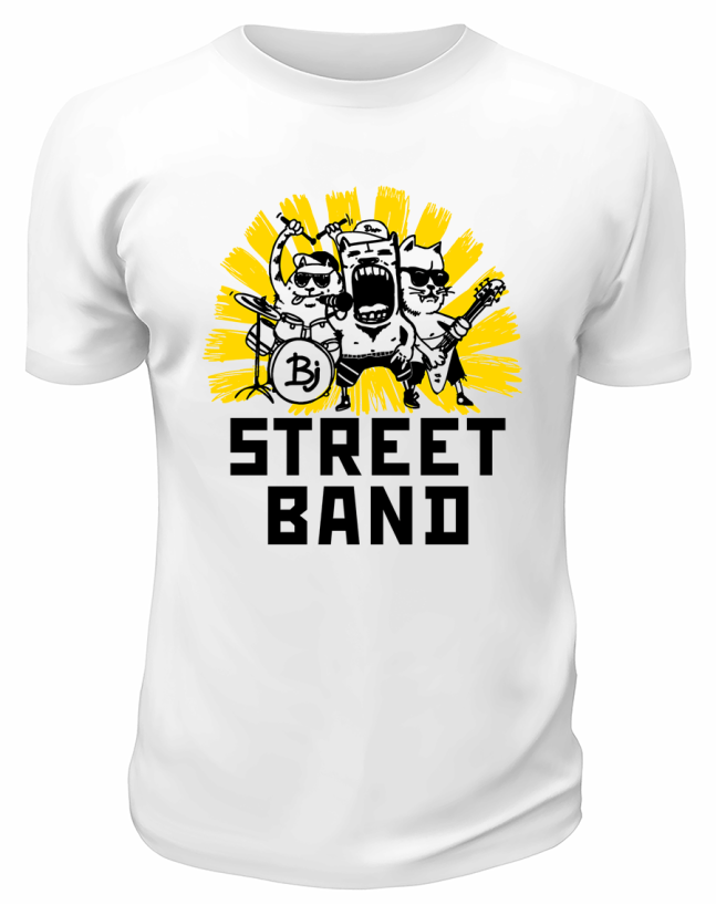 Футболка белая  Street Band