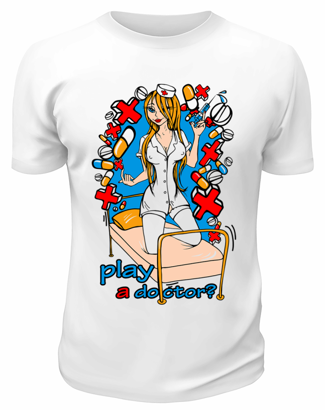 Футболка белая  Play a doctor