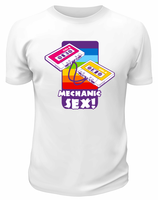 Футболка белая  Mechanic sex