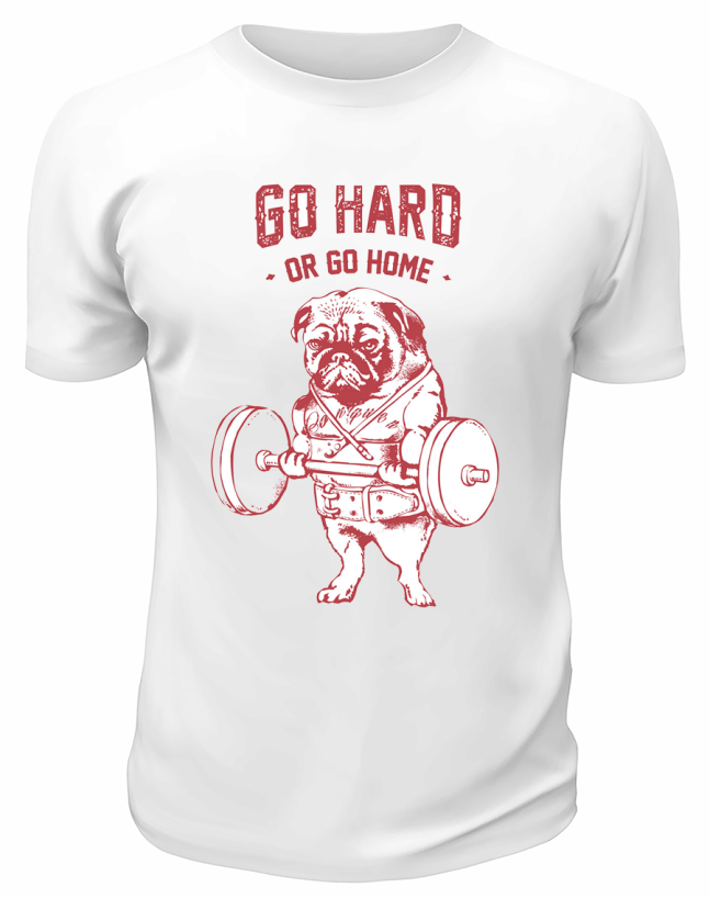 Футболка белая  Go hard