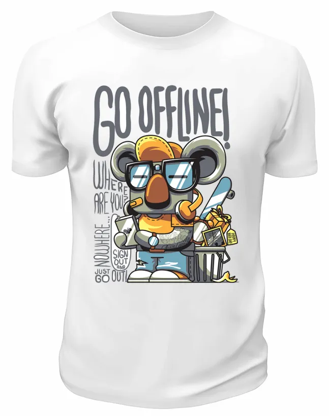 Футболка белая Go offline