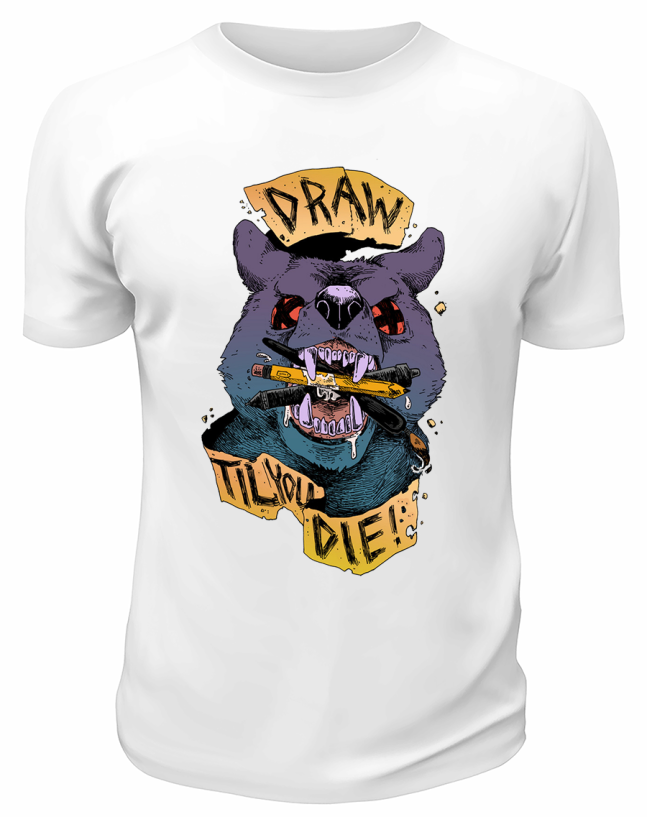 Футболка белая Draw till die