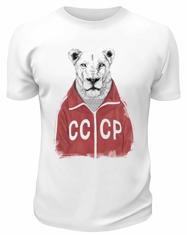 Футболка белая  Лев из СССР