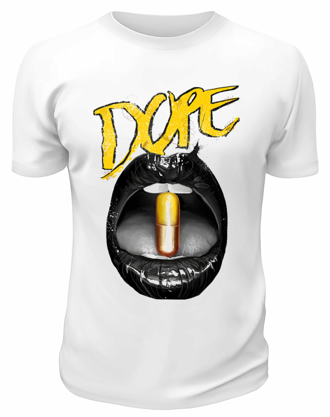Футболка белая  Dope