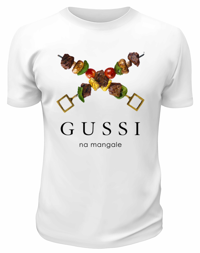 Футболка белая  Gussi na mangale