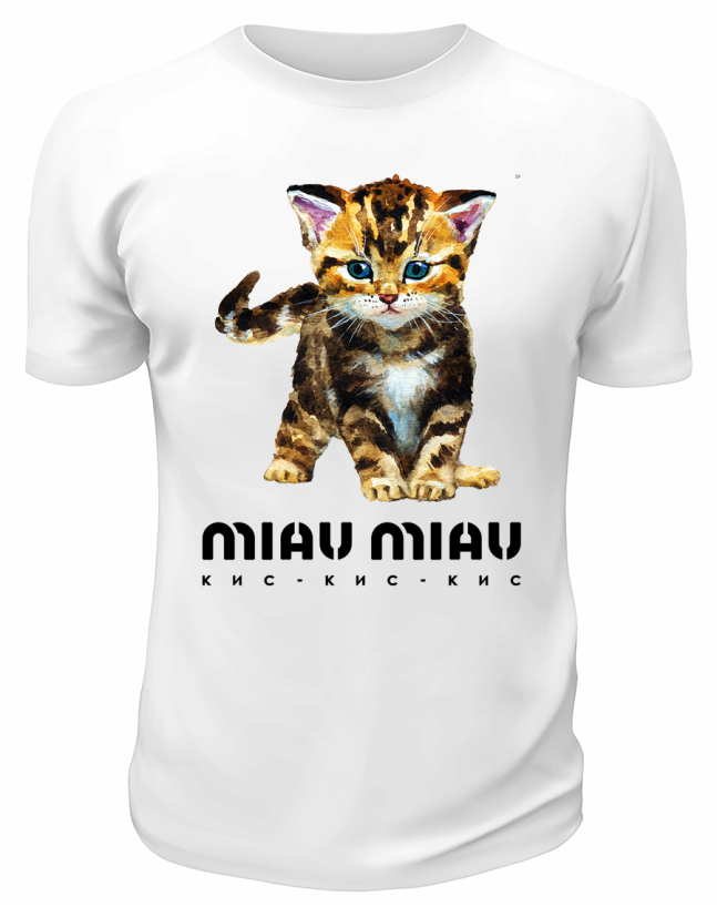 Футболка белая  Miau Miau