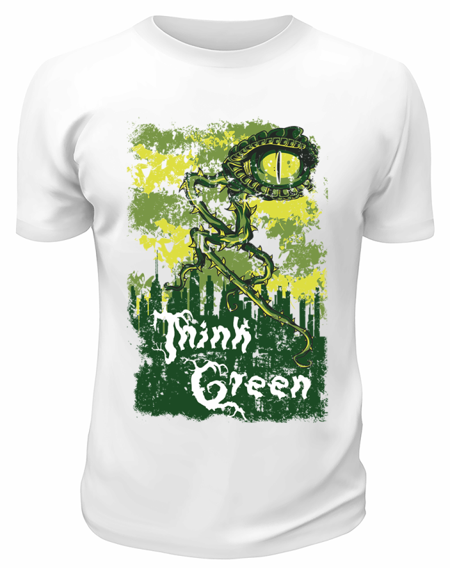 Футболка белая Think green