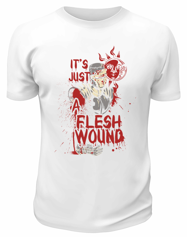 Футболка белая  Flesh Wound