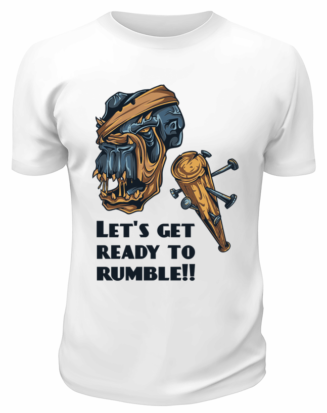 Футболка белая  Let`s get ready to rumble