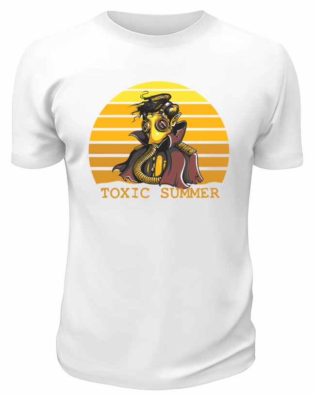 Футболка белая  Toxic Summer