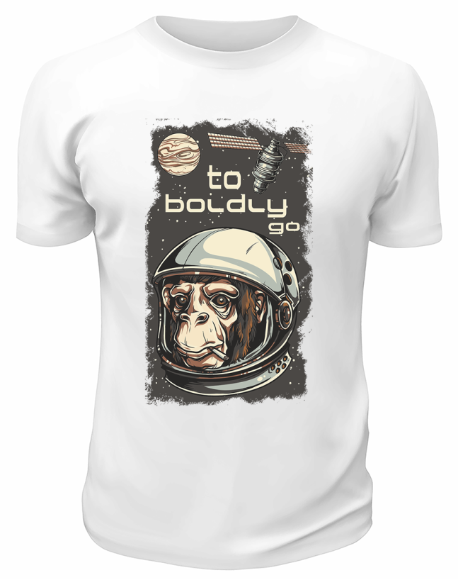 Футболка белая To boldly go