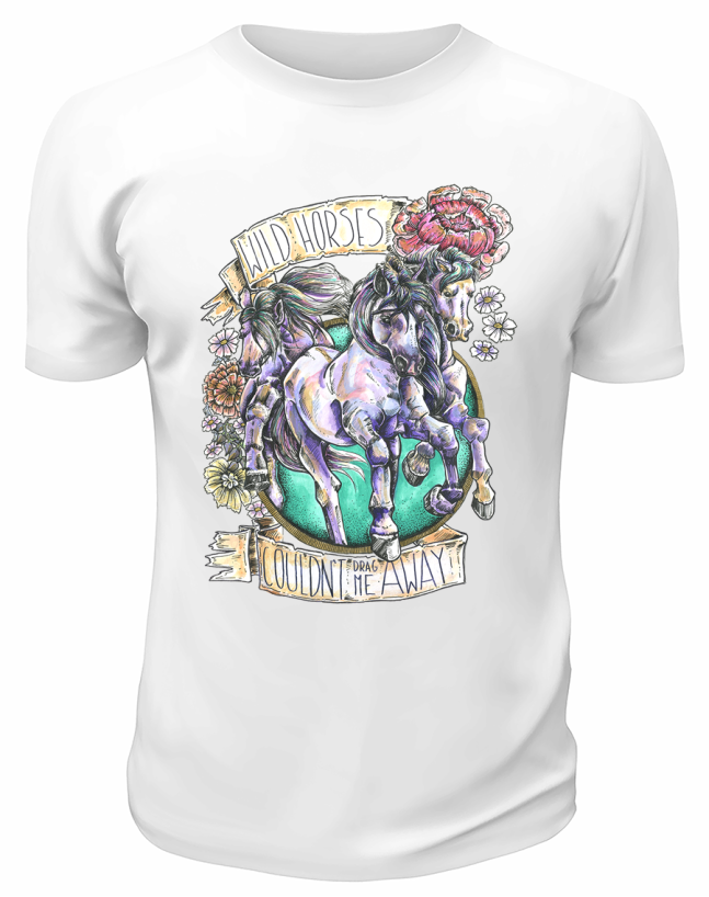 Футболка белая Wild horses