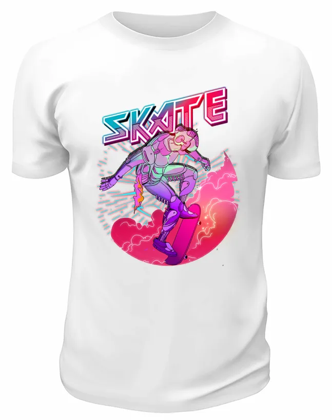 Футболка белая  Skate