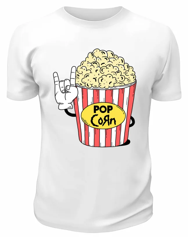Футболка белая Pop corn
