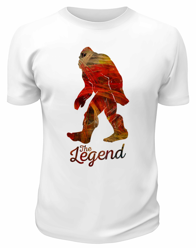 Футболка белая The legend снежный человек