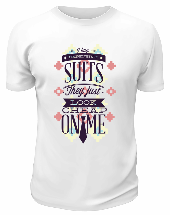 Футболка белая Buy expensive suits