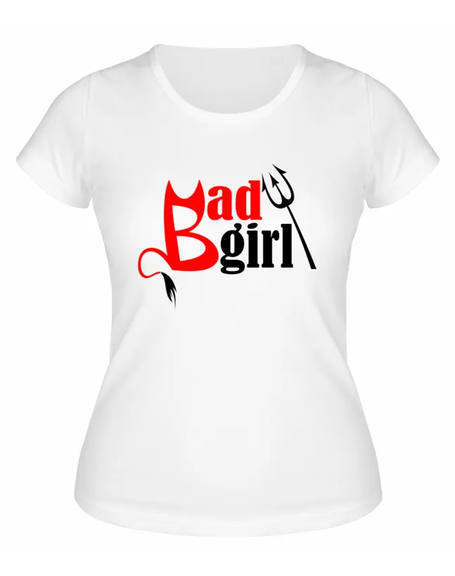 Футболка белая  женская Bad Girl
