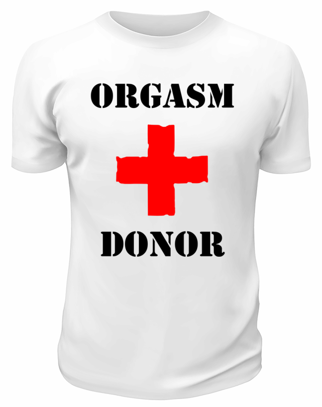 Футболка белая  мужская Orgasm Donor