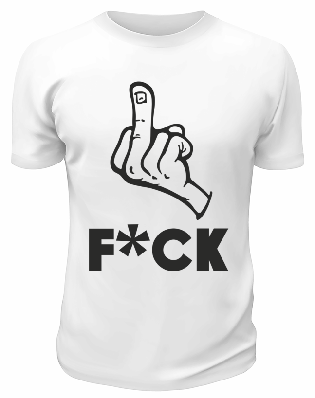 Футболка белая  мужская F*CK