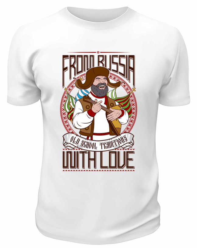 Футболка белая  From Russia