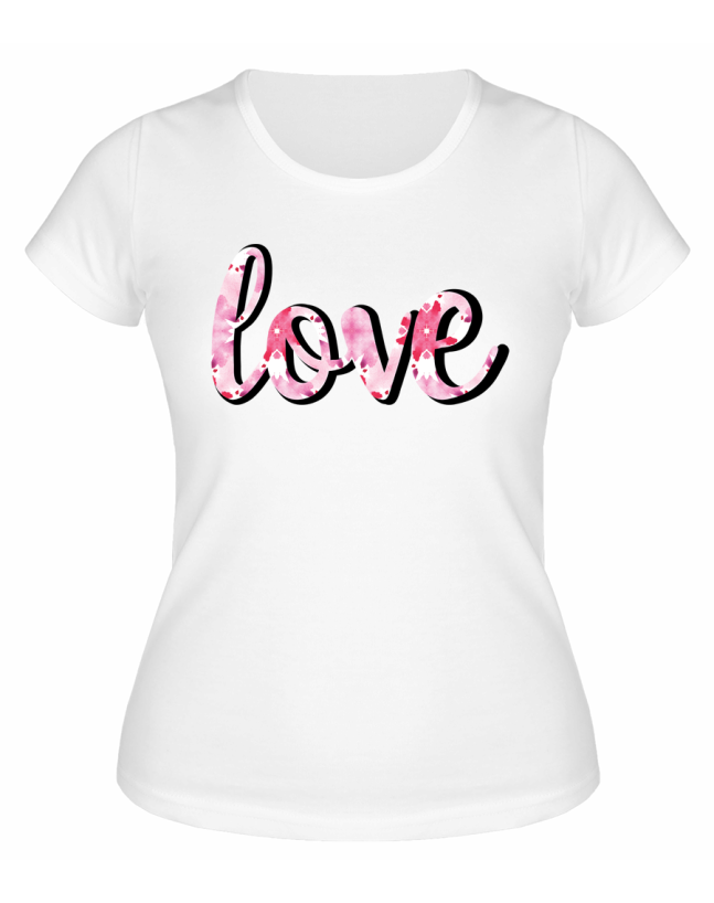 Футболка белая Love надпись