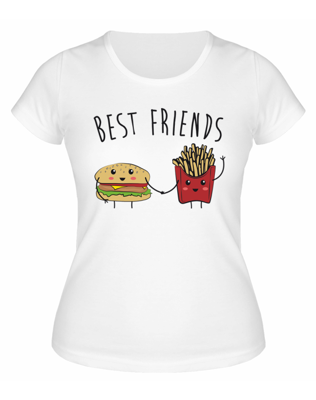 Футболка белая  Best friends