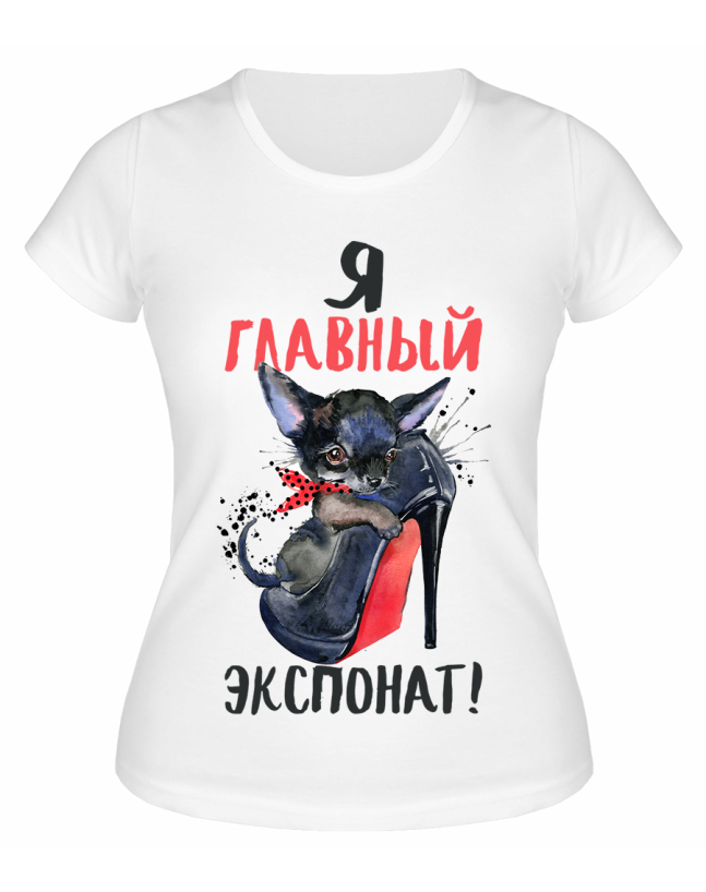 Футболка белая  Я главный экспонат