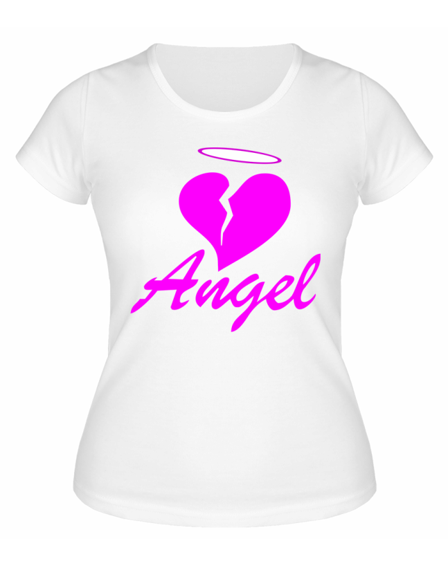 Футболка белая Сердце Angel