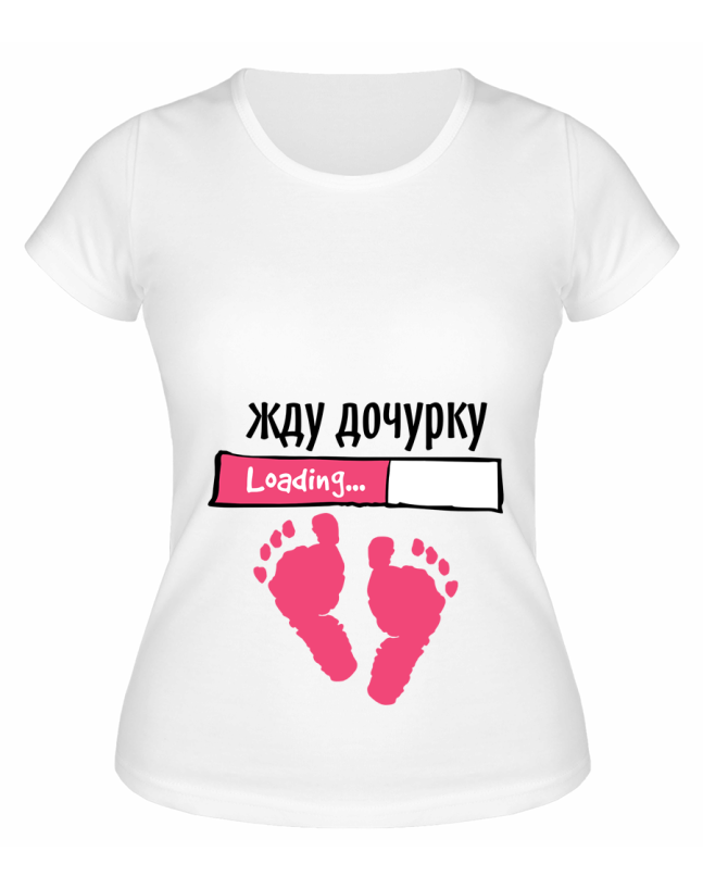 Футболка белая Жду дочурку