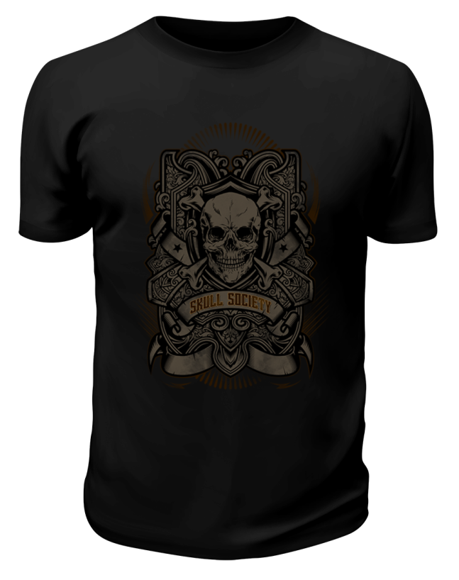 Футболка черная  Skull society