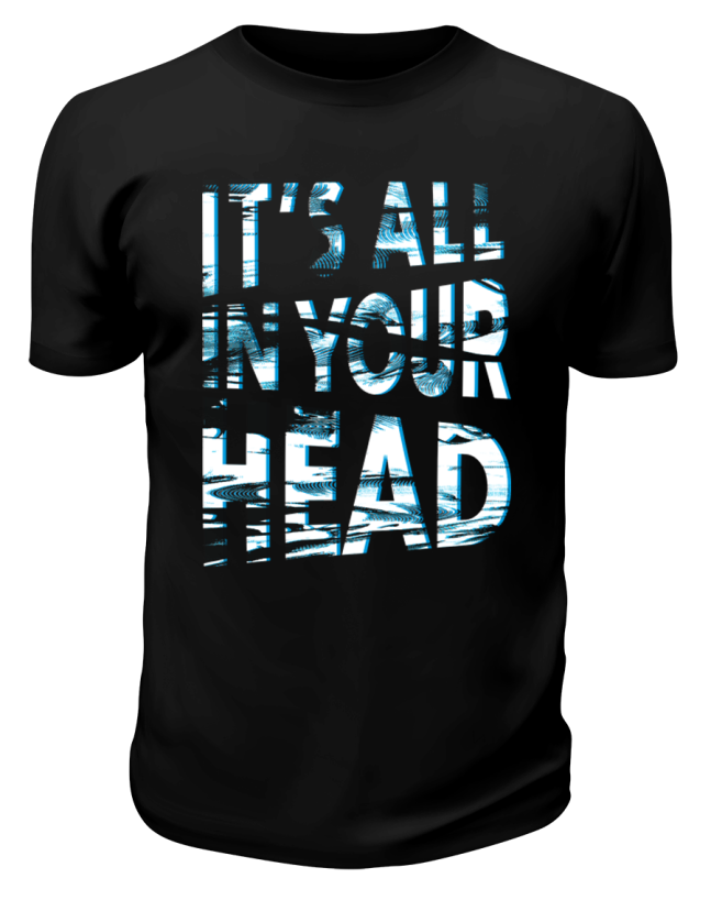 Футболка черная It`s all in your head