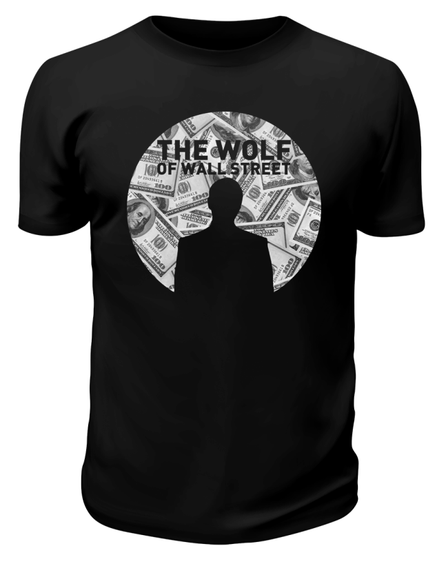 Футболка черная The wolf of wall street